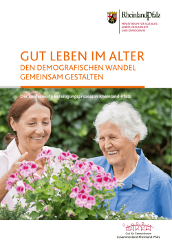 gut leben im alter - Ministerium f&uuml;r Soziales, Arbeit, Gesundheit und
