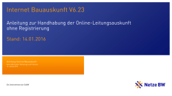 Internet Bauauskunft Online-Leitungsauskunft erstellen Anweisung