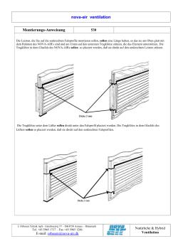 nova-air ventilation Montierungs-Anweisung