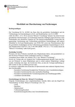Durchsetzung von Forderungen in den Niederlanden