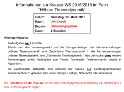 Höhere Thermodynamik