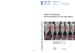 H&ouml;here Fachpr&uuml;fung Elektroinstallateur/-in mit eidg. Diplom