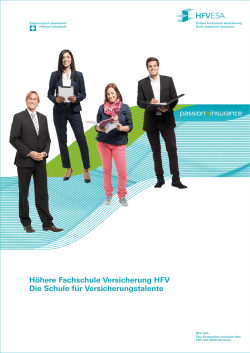 H&ouml;here Fachschule Versicherung HFV Die Schule f&uuml;r