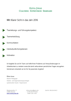 Mit Klarer Sicht in das Jahr 2016