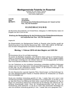 kundmachung - Gemeinde Feistritz im Rosental