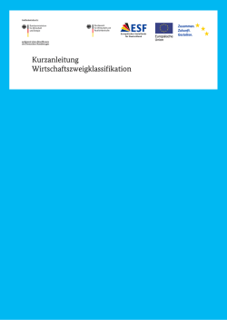 Gliederung der Klassifikation der Wirtschaftszweige Ausgabe