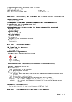 ABSCHNITT 1: Bezeichnung des Stoffs bzw. des Gemischs und des