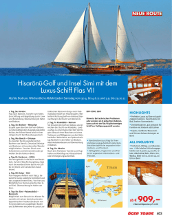 Hisar&ouml;n&uuml;-Golf und Insel Simi mit dem Luxus-Schiff Flas