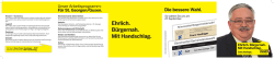 Ehrlich. B&uuml;rgernah. Mit Handschlag.