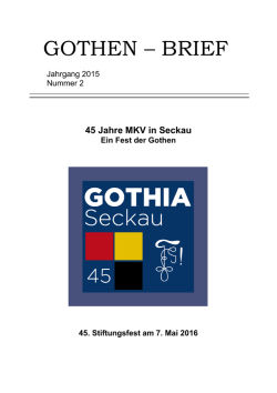 gOTHEN &ndash; BRIEF - Gothia Seckau