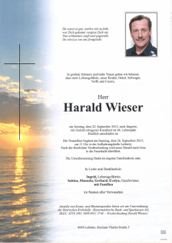 Du warst so gut, starbst viel zu fr&uuml;h,