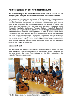 Herbstsporttag an der MPS Rothenthurm