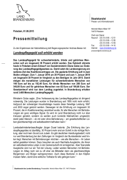 Pressemitteilung - Land Brandenburg