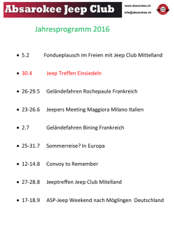 Jahresprogramm 2016