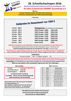 Gusenburger Schnellschachopen & Bezirksschnell