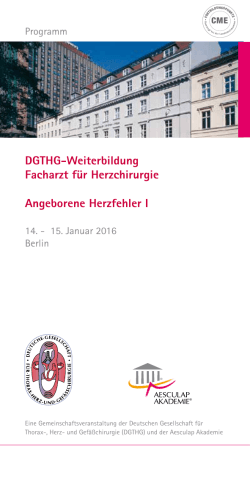 Angeborene Herzfehler - Deutsche Gesellschaft für Thorax