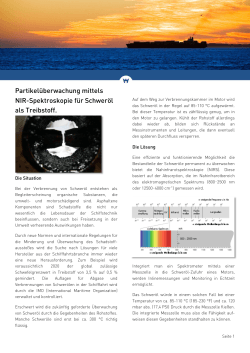 Partikelüberwachung mittels NIR-Spektroskopie