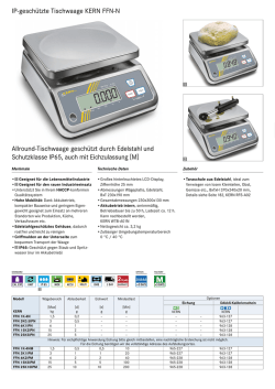 IP-gesch&uuml;tzte Tischwaage KERN FFN-N Allround