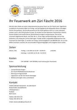 Ihr Feuerwerk - beim Z&uuml;ri F&auml;scht
