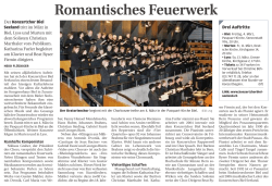 Romantisches Feuerwerk - Konzertchor Biel Seeland