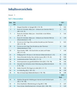 Inhaltsverzeichnis - Schulbuchzentrum Online
