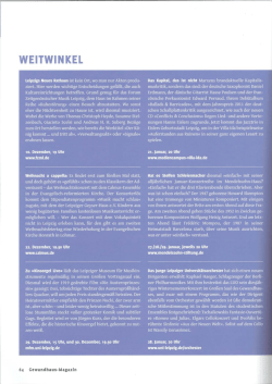 Gewandhaus-Magazin - Mediencampus Villa Ida