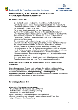 Direkteinstellung in den mittleren nichttechnischen