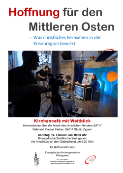 Hoffnung f&uuml;r den Mittleren Osten - Evangelische Kirchengemeinde