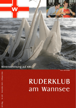 Klub-Nachrichten des Ruderklub am Wannsee Ausgabe 1-2016
