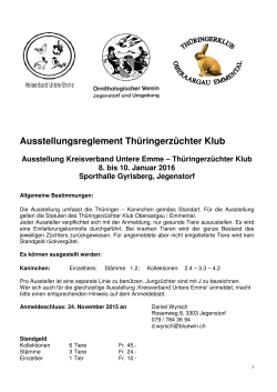 Ausstellungsreglement Thüringerzüchter Klub