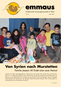 Ausgabe 01/16 - Emmausgemeinschaft St. Pölten