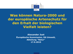 Was können Natura-2000 und der europäische Artenschutz für den