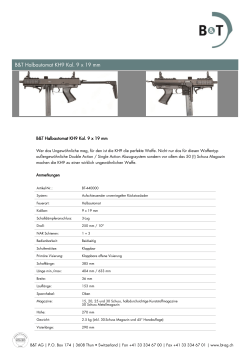 B&T Halbautomat KH9 Kal. 9 x 19 mm