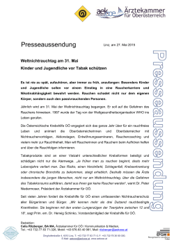 Presseaussendung - Ärztekammer für Oberösterreich