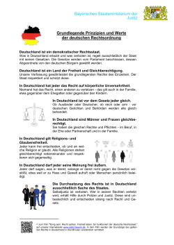 Bayerisches Staatsministerium der Justiz Grundlegende Prinzipien