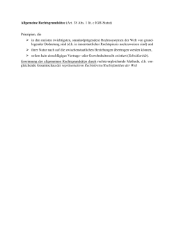 Allgemeine Rechtsgrundsätze (Art. 38 Abs. 1 lit. c IGH