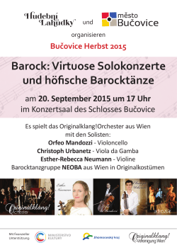 Barock: Virtuose Solokonzerte und höfische Barocktänze