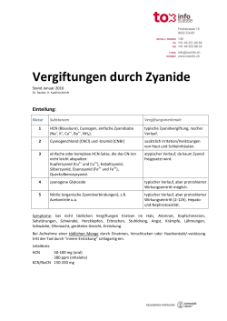 Zyanide - Tox Info Suisse