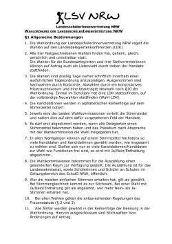Wahlordnung der LSV NRW (Fassung ab 113. LDK)