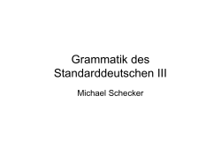 Grammatik des Standarddeutschen