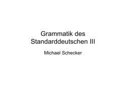 Grammatik des Standarddeutschen