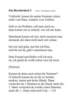 Ein Berufsr&auml;tsel 2