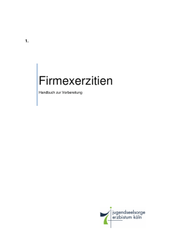 Handbuch - Abteilung Jugendseelsorge im Erzbistum K&ouml;ln