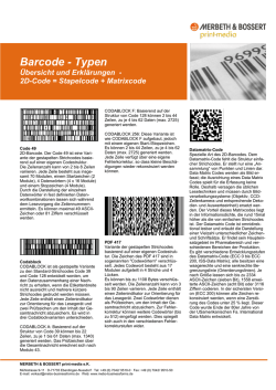 Barcode - Typen - mebo