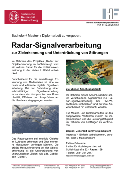 Radar-Signalverarbeitung - Technische Universität Braunschweig