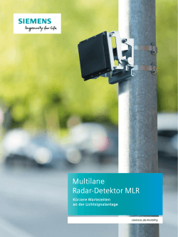 Multilane Radar-Detektor MLR