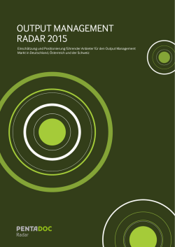 Output management RadaR 2015