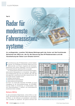 Radar für modernste Fahrerassistenz