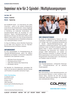 Ingenieur m/w f&uuml;r 2-Spindel- /Multiphasenpumpen