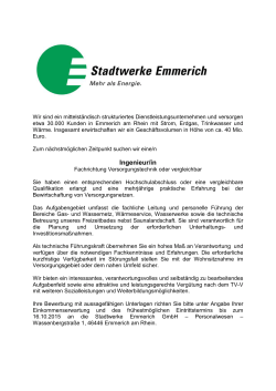 Ingenieur/in - Stadtwerke Emmerich